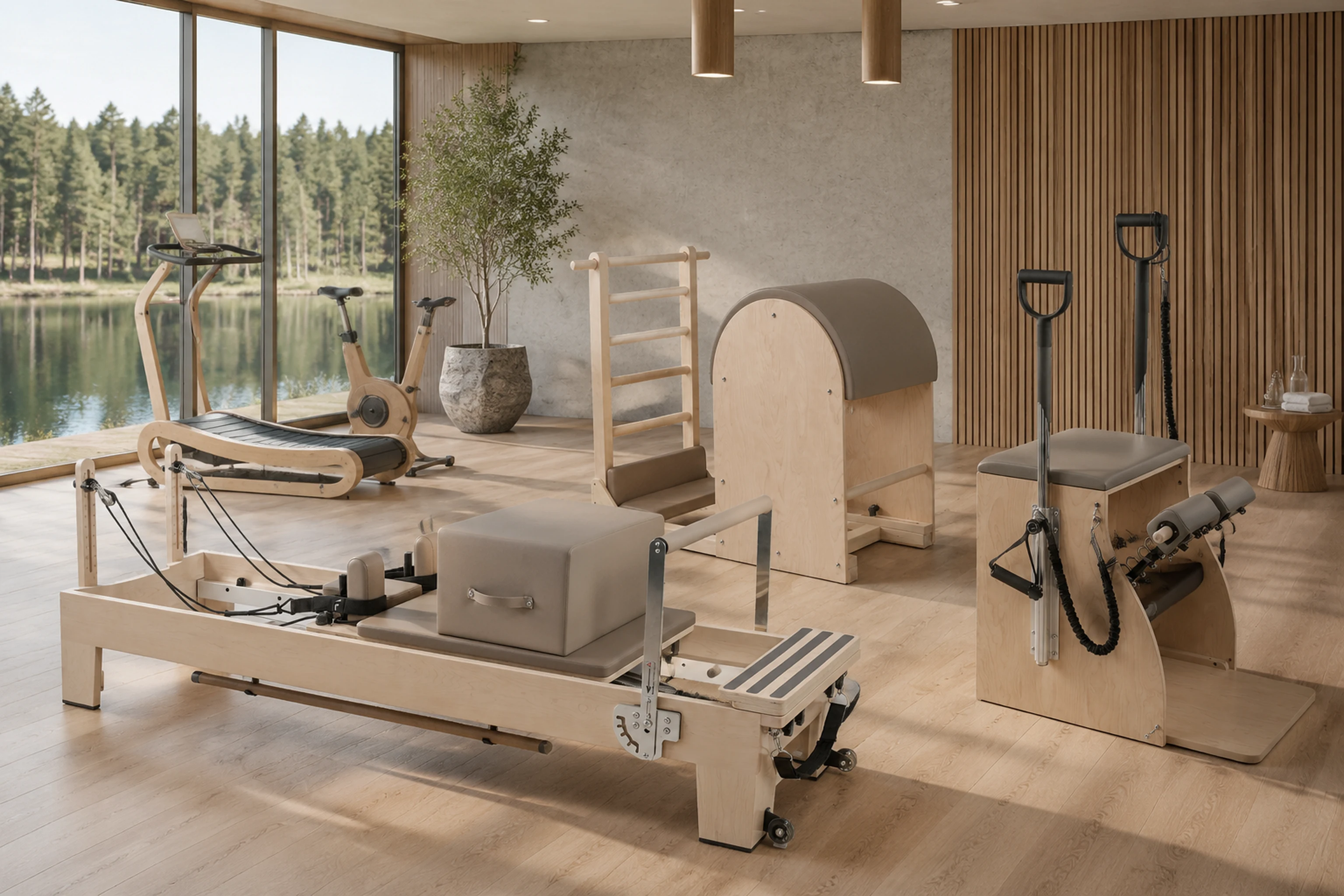 Studio Pilates moderne équipé par FLOWA Pilates